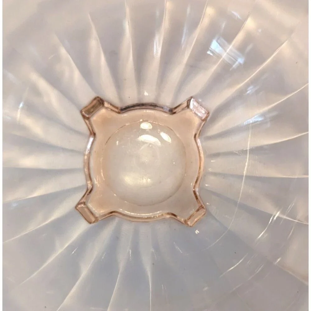 Vtg Hazel Atlas Pink Pillar Optic Ribbed Depression Glass Mixing Bowl Set of 3